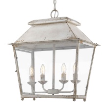 Golden 0804-4P AI - Golden Lighting Abingdon 4-light Pendant in Antique Ivory